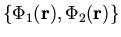 $\left\{ \Phi_1({\bf r}),
\Phi_2({\bf r}) \right\}$